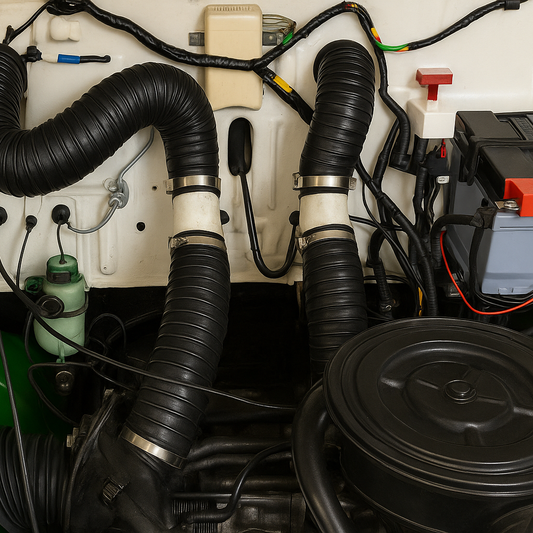 Citroen 2CV Heater Tube Kit Upgrade For Right Hand Drive 602cc Motor Vehicle Engine Parts Hoses UK Black Yes