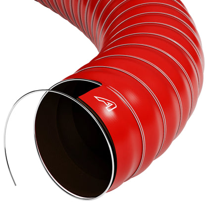 Double Layer Silicone Air Ducting Silicone Hose Auto Silicone Hoses 32mm 1 Metre Red