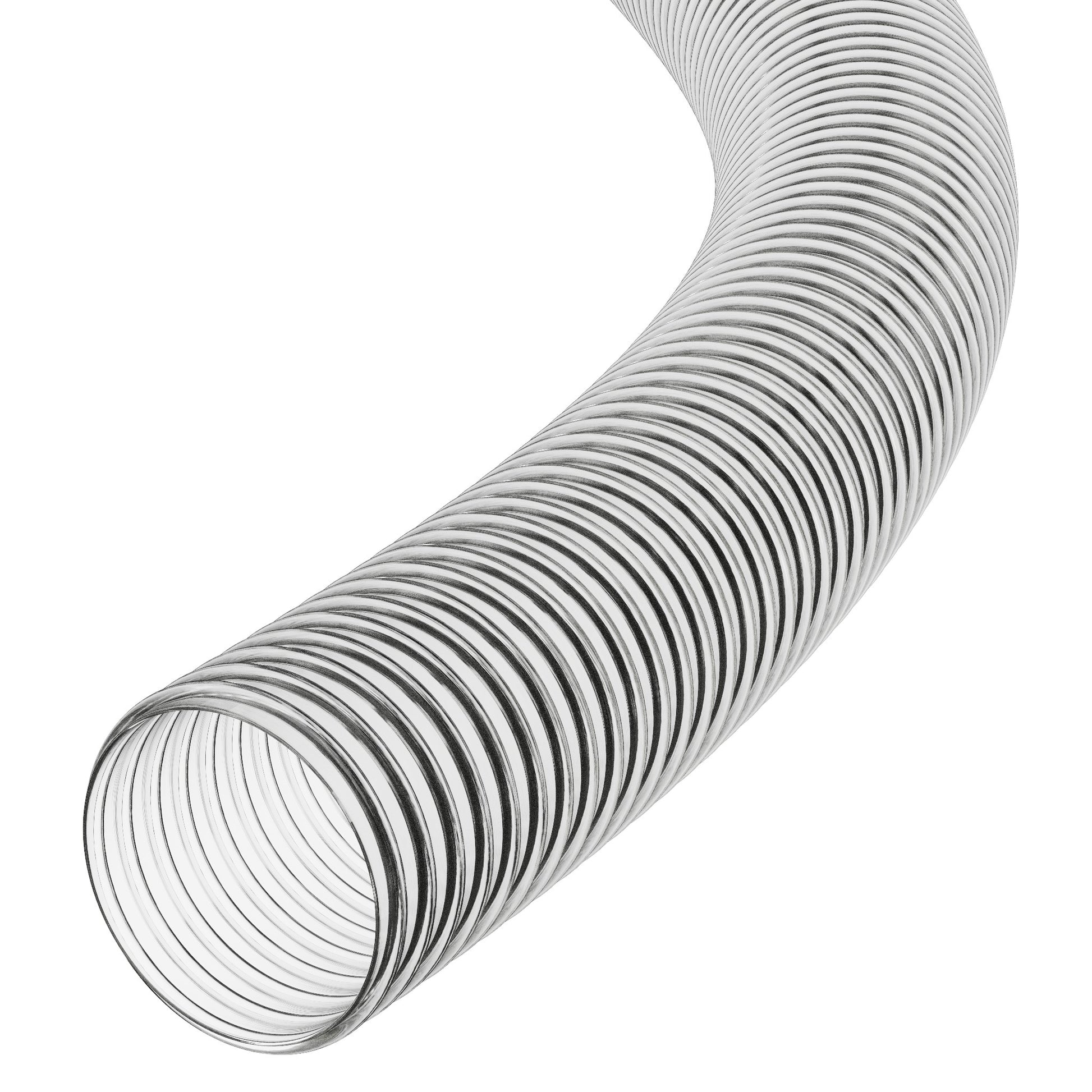 38mm ID Clear Corrugated PVC Reinforced Flexible Ducting PVC Hoses Hoses UK