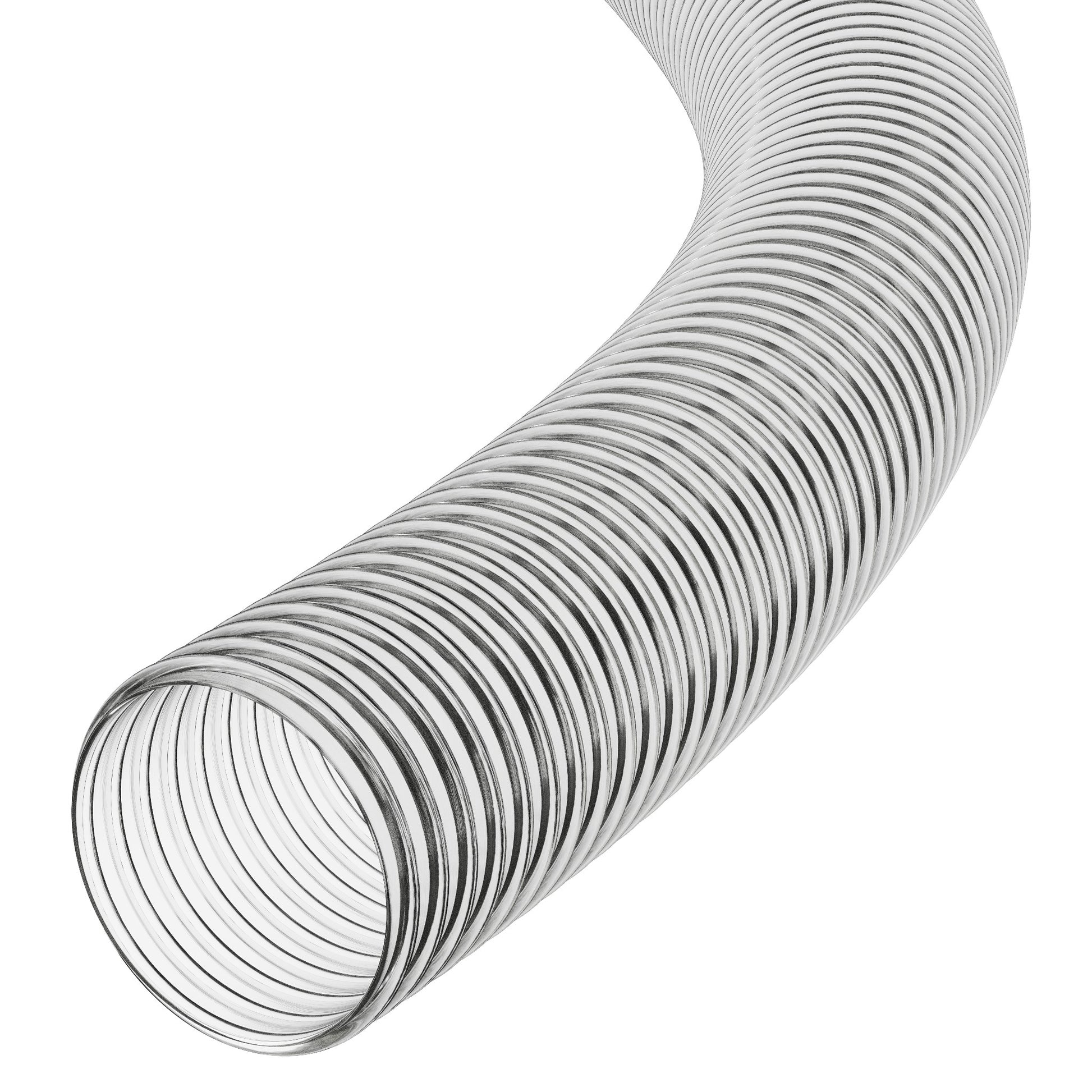 40mm ID Clear Corrugated PVC Reinforced Flexible Ducting PVC Hoses Hoses UK