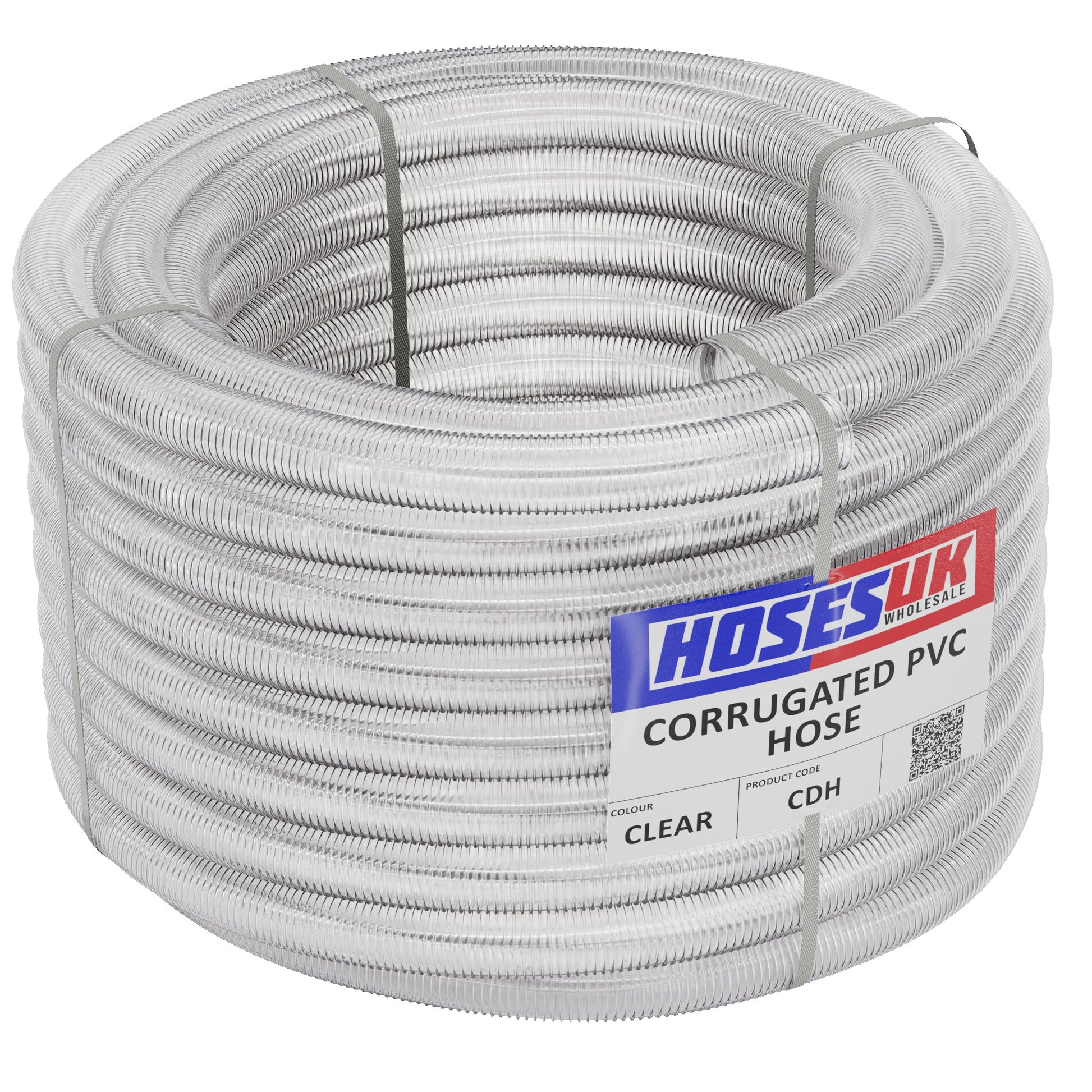 28mm ID Clear Corrugated PVC Reinforced Flexible Ducting PVC Hoses Hoses UK