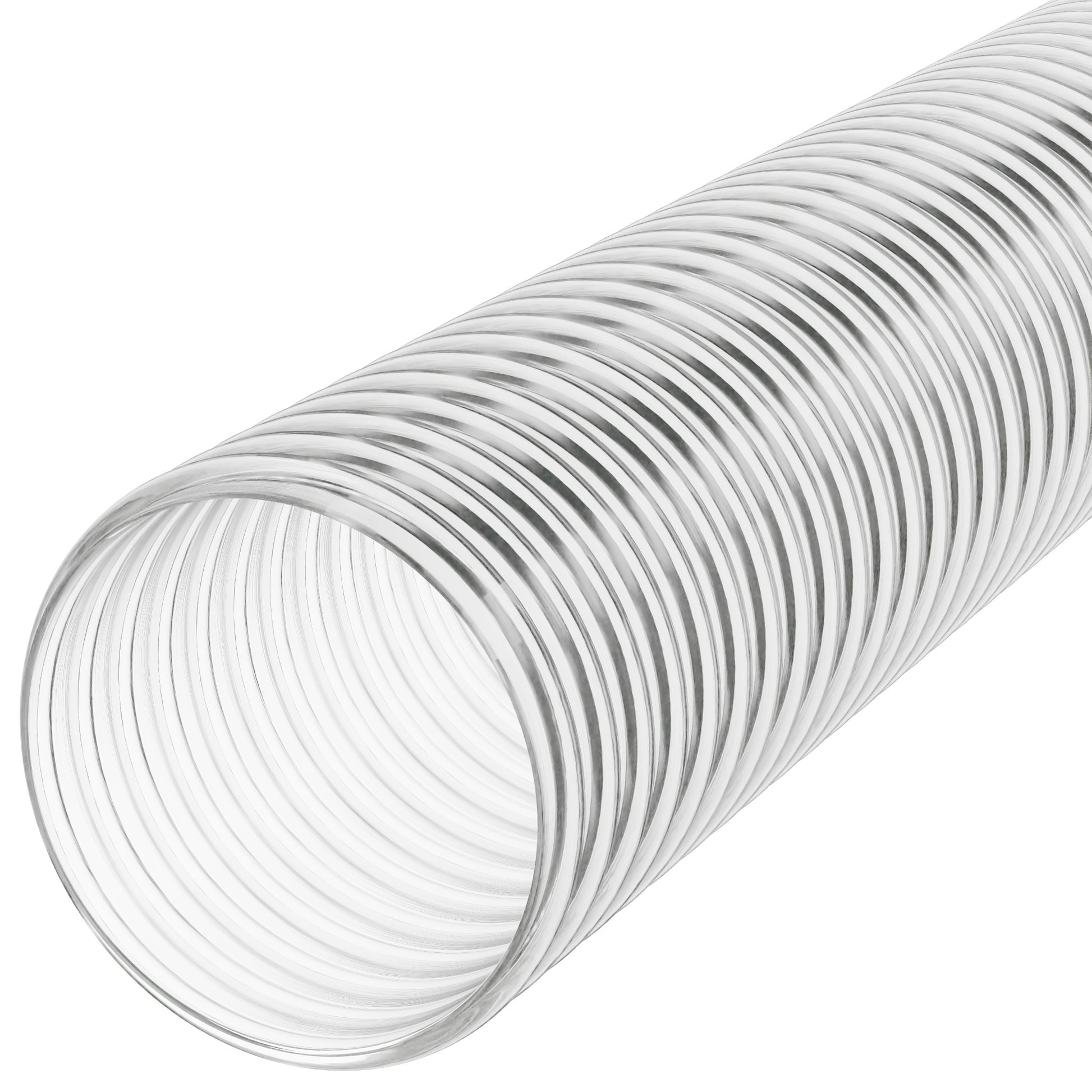 50mm ID Clear Corrugated PVC Reinforced Flexible Ducting PVC Hoses Hoses UK