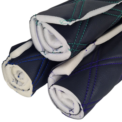 Quilted Faux Leather Double Stitch Diamond Fabric Fabric & Upholstery Pro Surface
