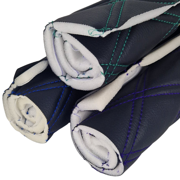 Quilted Faux Leather Double Stitch Diamond Fabric Fabric & Upholstery Pro Surface
