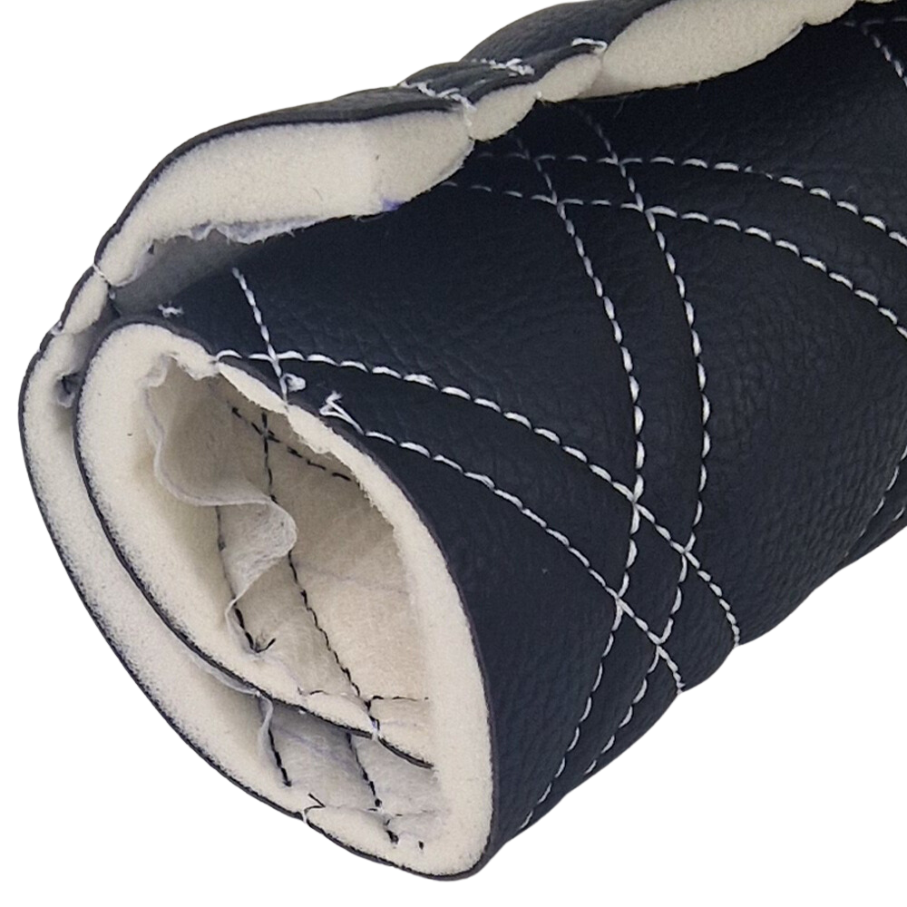 Quilted Faux Leather Double Stitch Diamond Fabric Fabric & Upholstery Pro Surface