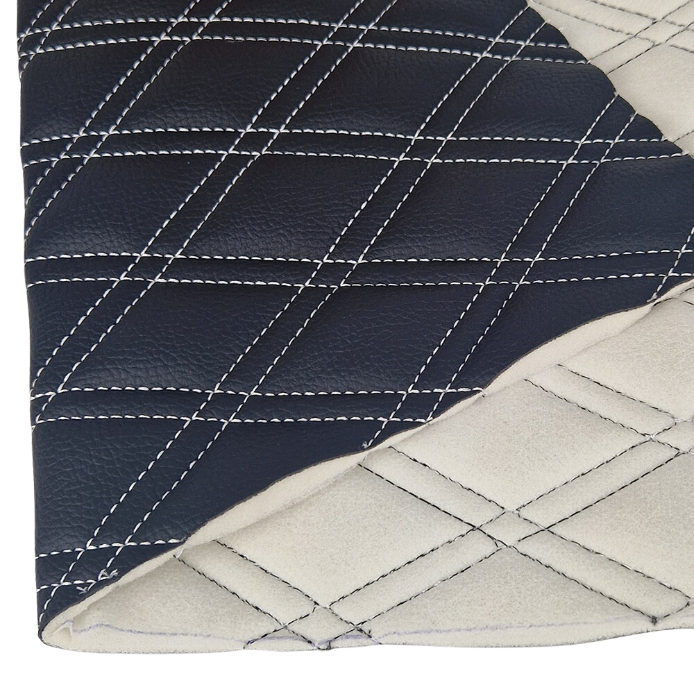 Quilted Faux Leather Double Stitch Diamond Fabric Fabric & Upholstery Pro Surface