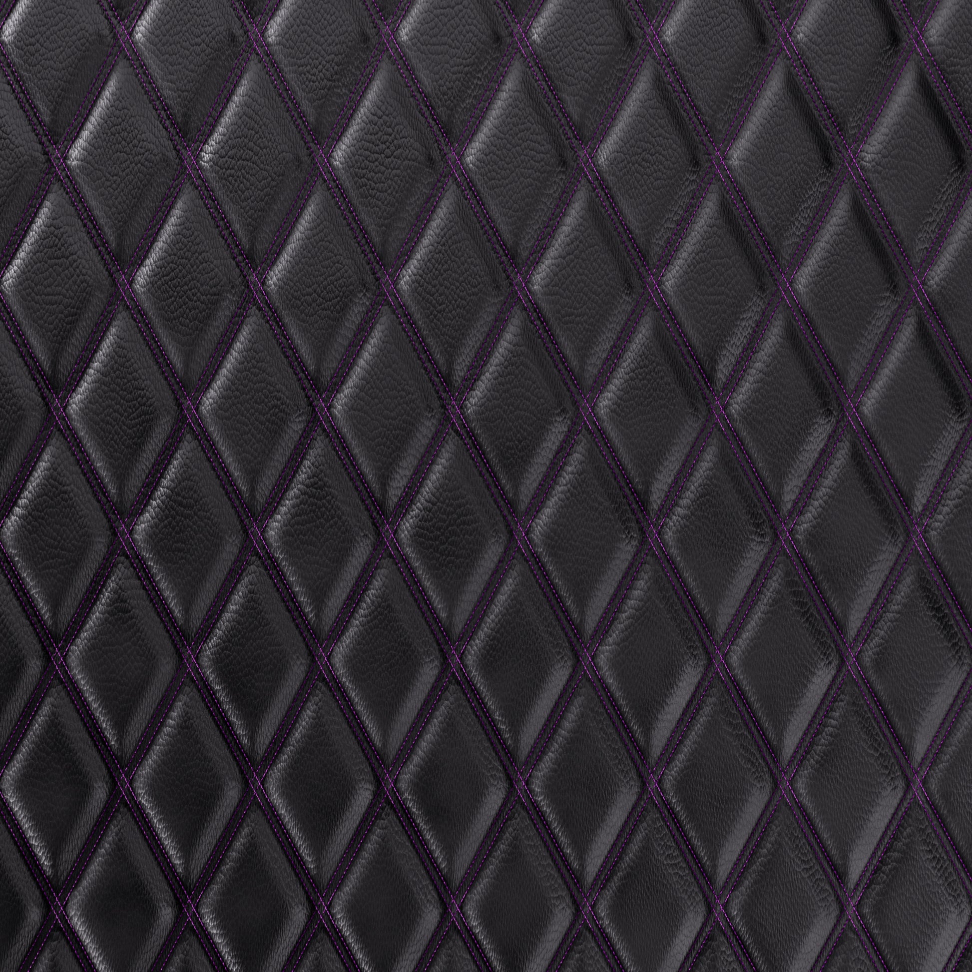 Quilted Faux Leather Double Stitch Diamond Fabric - Purple Fabric & Upholstery Pro Surface