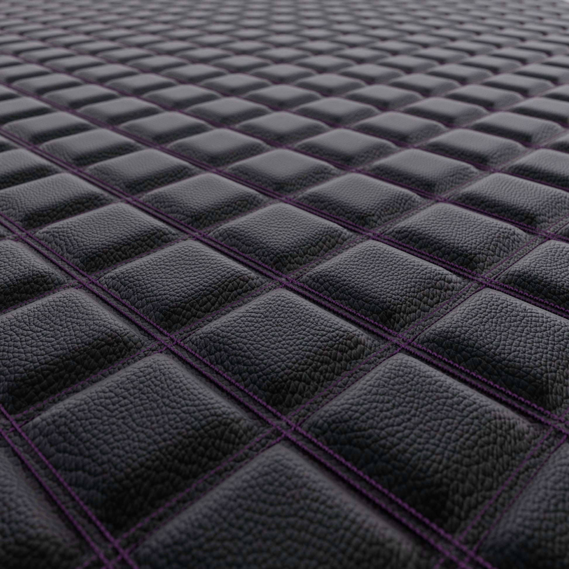 Quilted Faux Leather Double Stitch Diamond Fabric - Purple Fabric & Upholstery Pro Surface