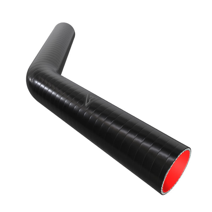 45 Degree Fuel & Oil Silicone Long Leg Elbow Silicone Hose Auto Silicone Hoses 63mm Black