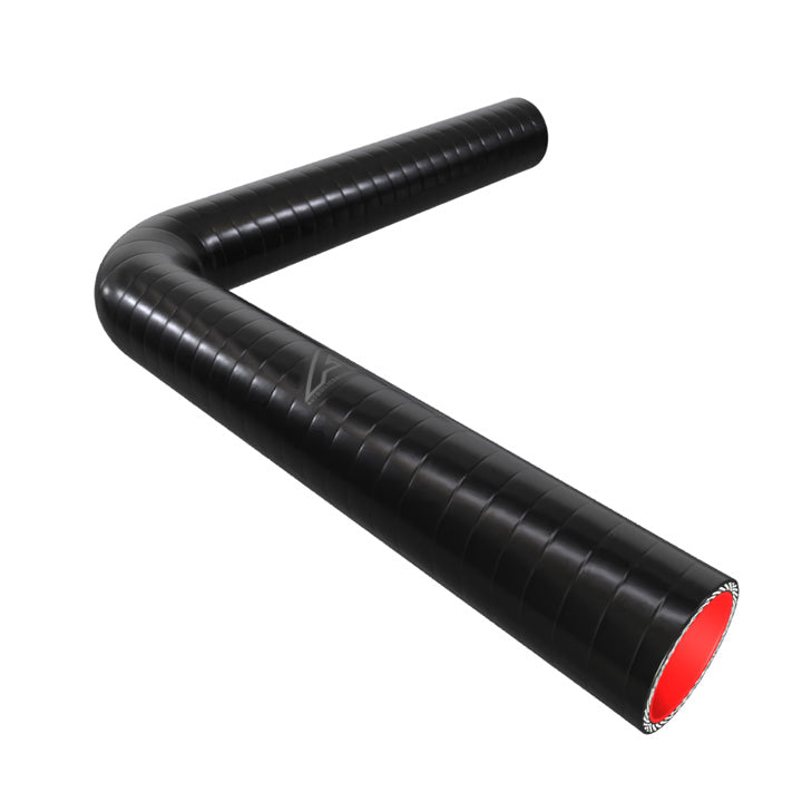 90 Degree Fuel & Oil Silicone Long Leg Elbow Silicone Hose Auto Silicone Hoses 45mm Black