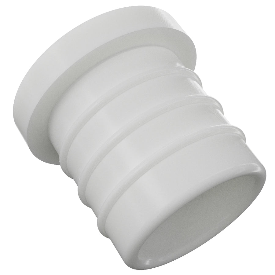 Plastic Hollow Blanking Hose Bung &ndash; White