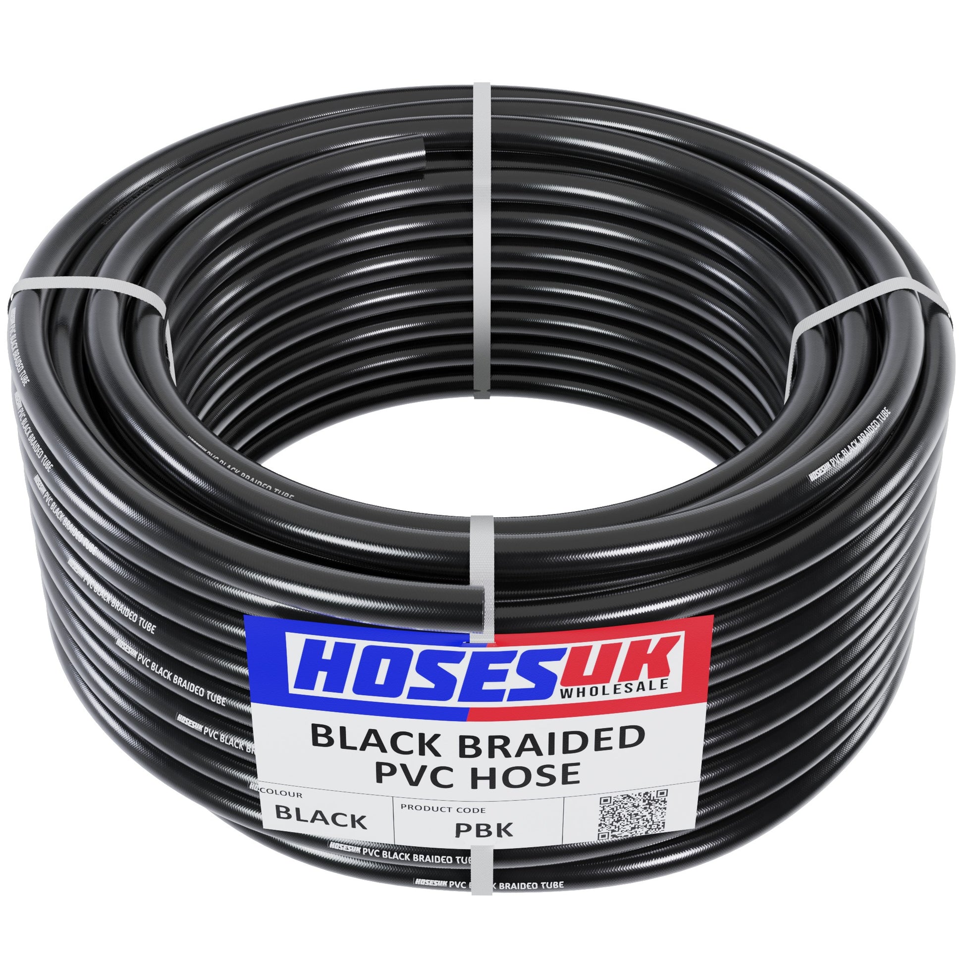 19mm ID PVC Reinforced Black Hose Hoses UK