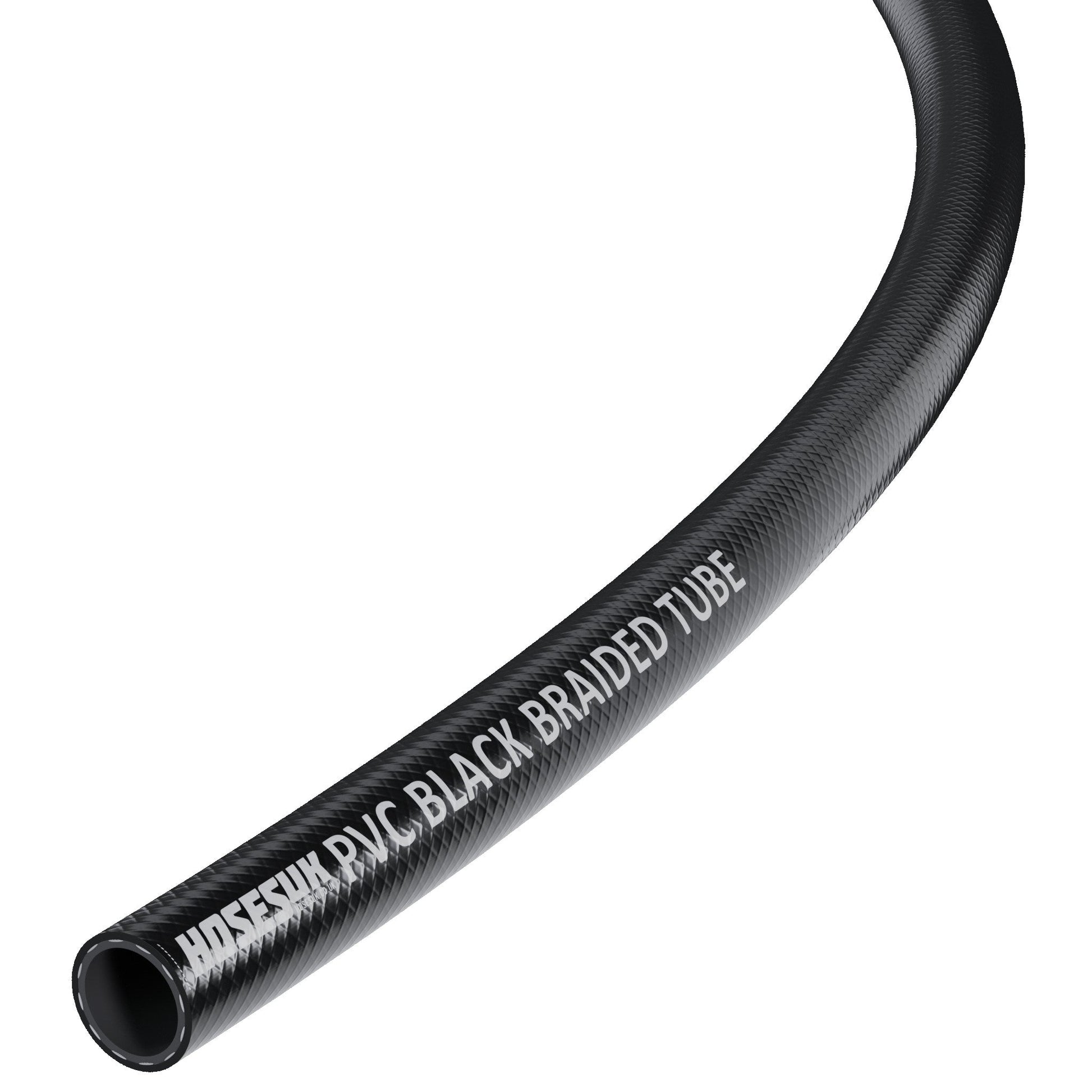 PVC Reinforced Black Hose PVC Hoses Hoses UK 9.5mm 1 Metre