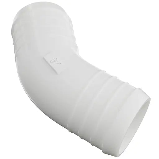 Plastic Hose Inline Barbed 45 Degree Elbow &ndash; White