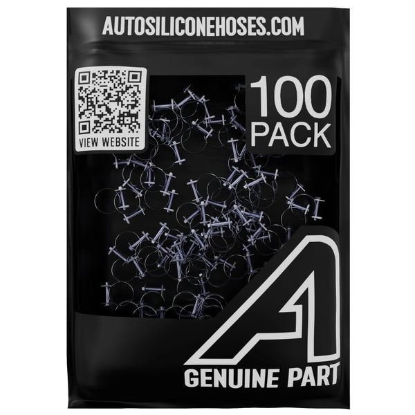 Mini Fuel Hose Clip - 100 Pack Clips & Clamps Auto Silicone Hoses