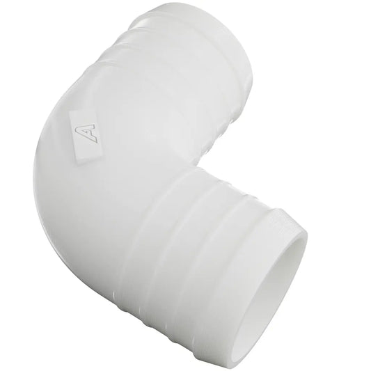 White Plastic Inline 90 Degree Elbow Barbed Hose Joiner Plastic Joiner Auto Silicone Hoses