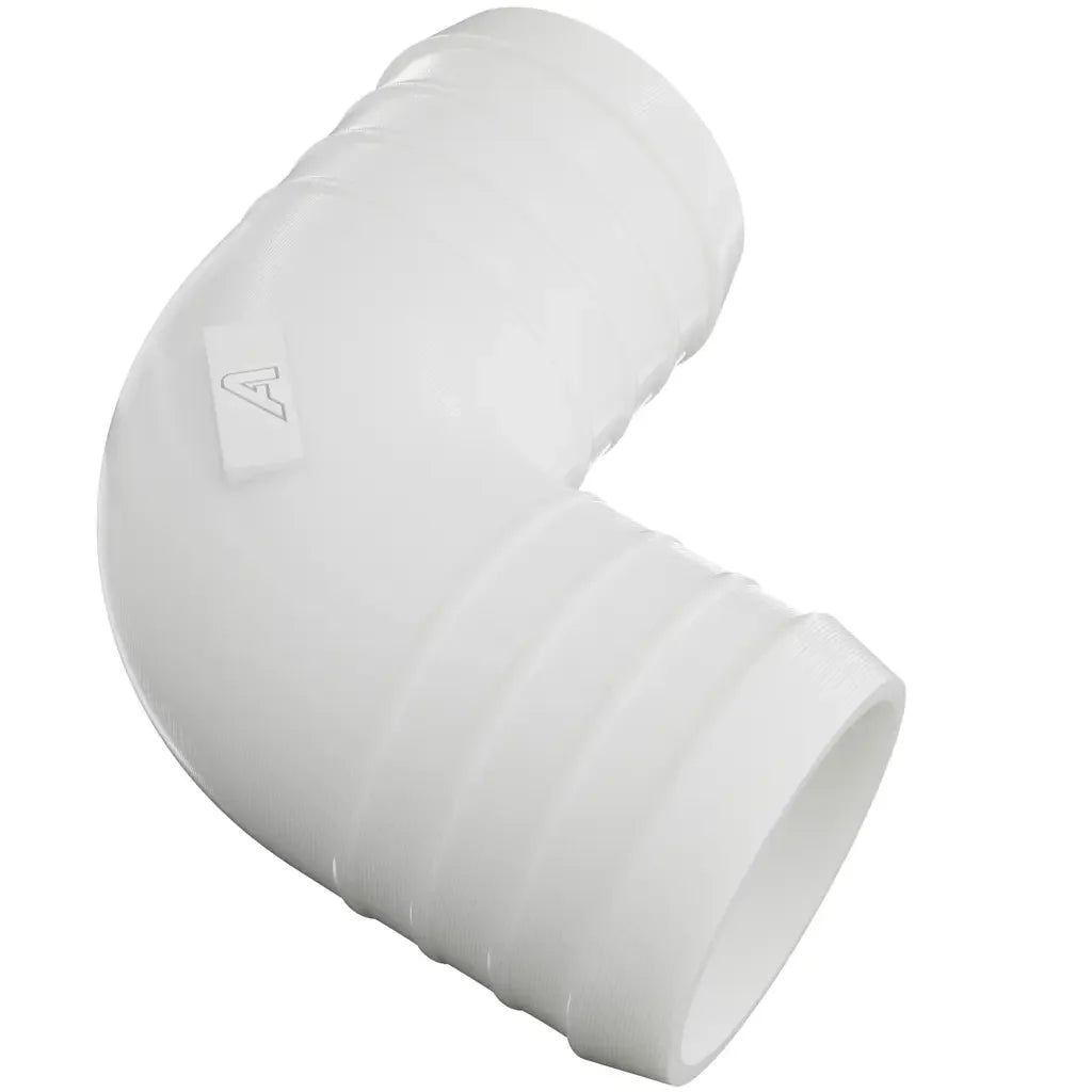 White Plastic Inline 90 Degree Elbow Barbed Hose Joiner Plastic Joiner Auto Silicone Hoses