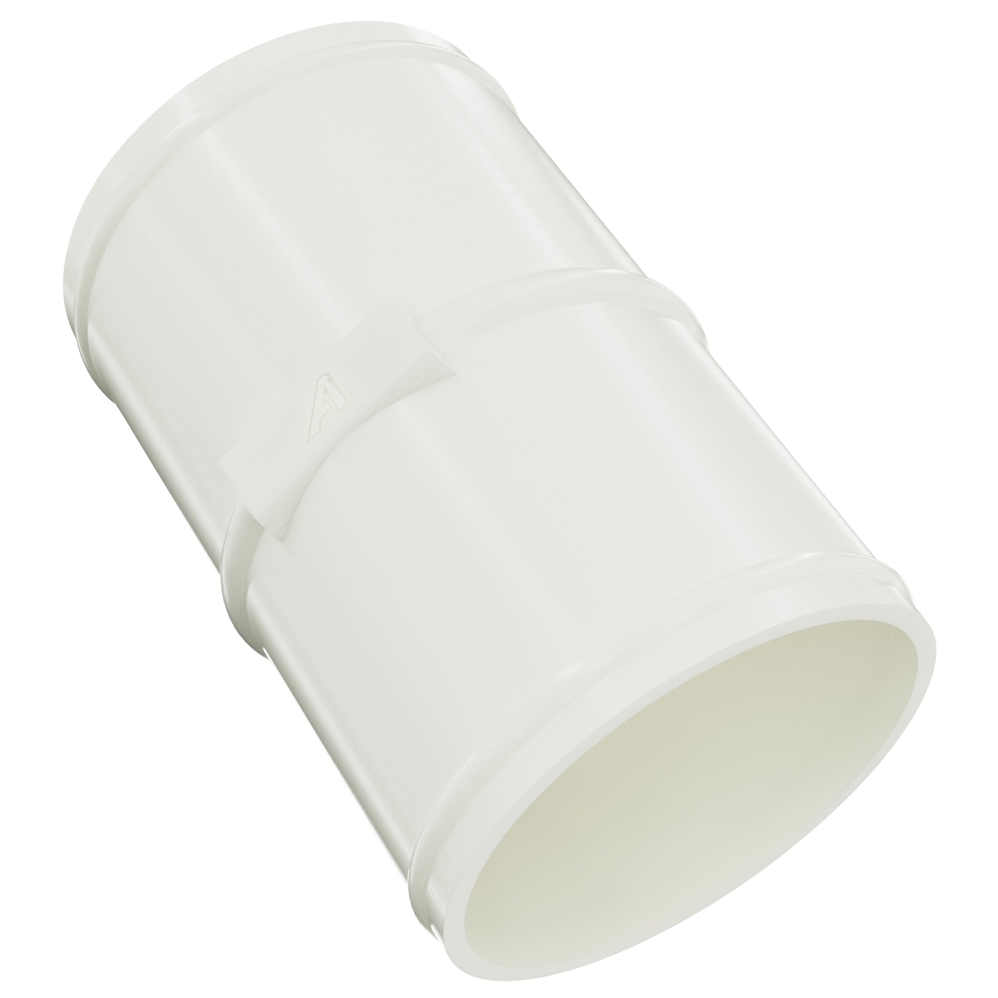 Male Connector / Coupler for PU Polyurethane Ducting Plastic Joiner Auto Silicone Hoses 50mm White