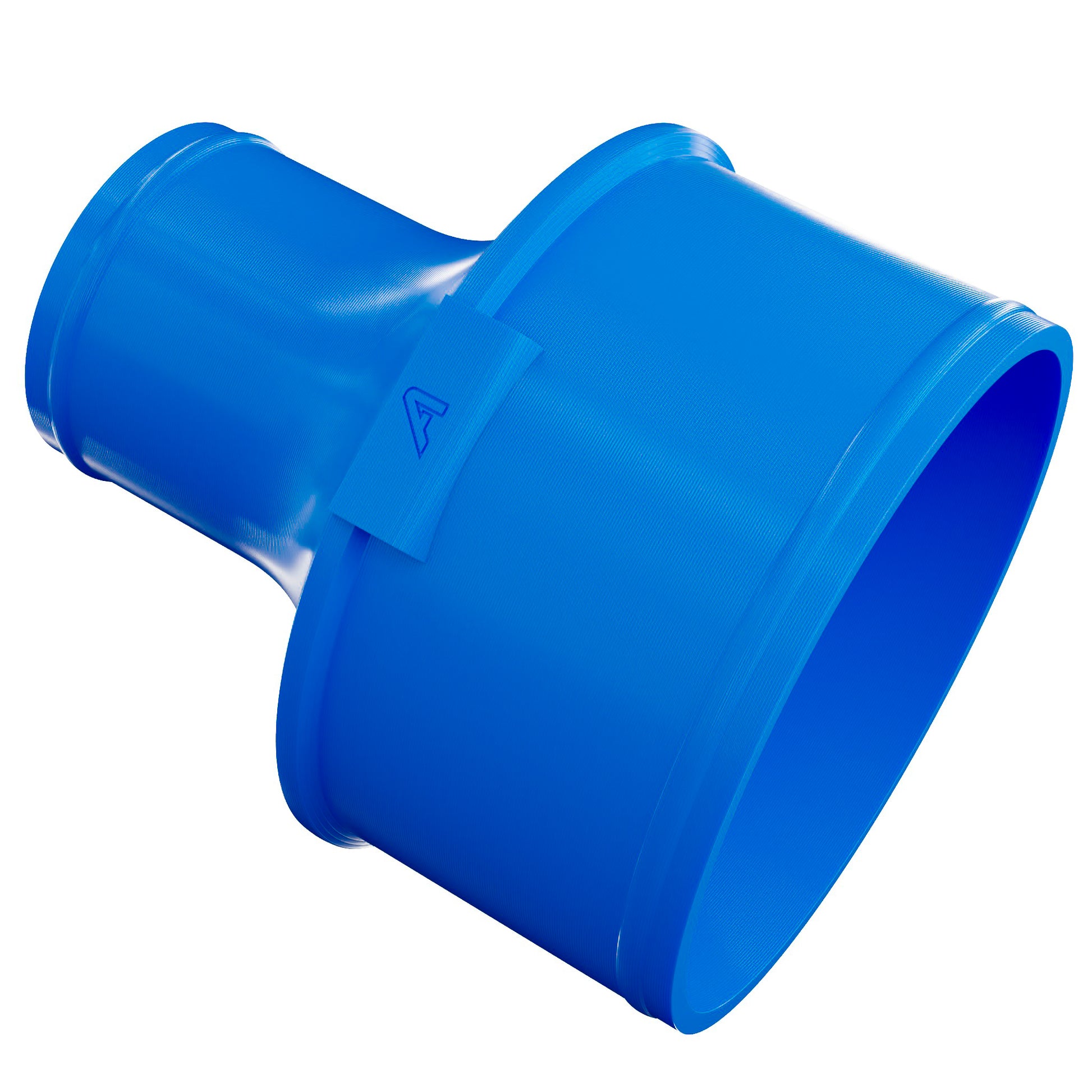 Reducing Male Connector for PU Polyurethane Ducting Plastic Joiner Auto Silicone Hoses 65mm > 50mm Blue