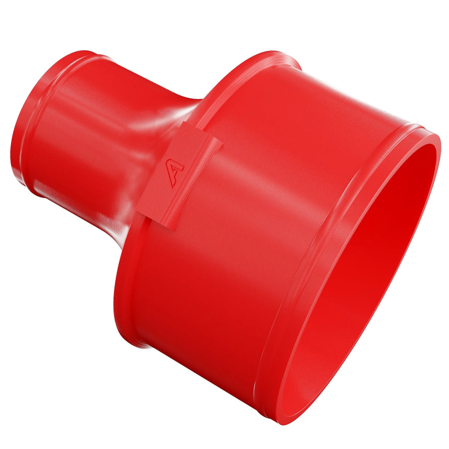 Reducing Male Connector for PU Polyurethane Ducting &ndash; Red