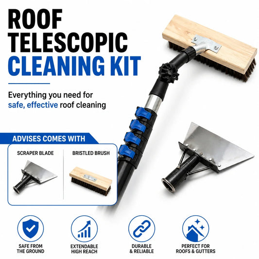 Roof Telescopic Cleaning Kit Gutter Cleaning Products Silicone Hose UK
