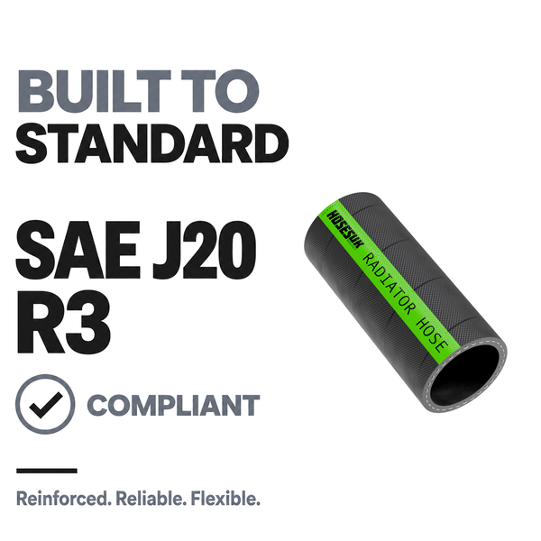 Rubber Coupling Hose Joiner 50/75/100mm Lengths - Black - Built to SAE J20 R3
