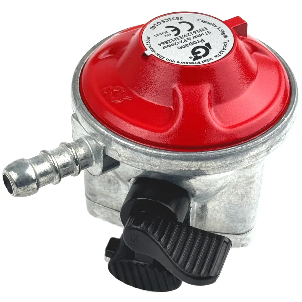 27mm Propane Clip On Gas Regulator 37mbar With Hose Kit Gas Regulator Silicone Hose UK