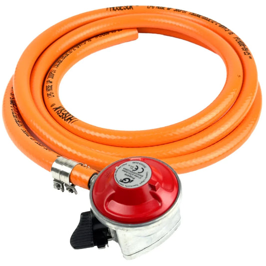 27mm Propane Clip On Gas Regulator 37mbar With Hose Kit Gas Regulator Silicone Hose UK