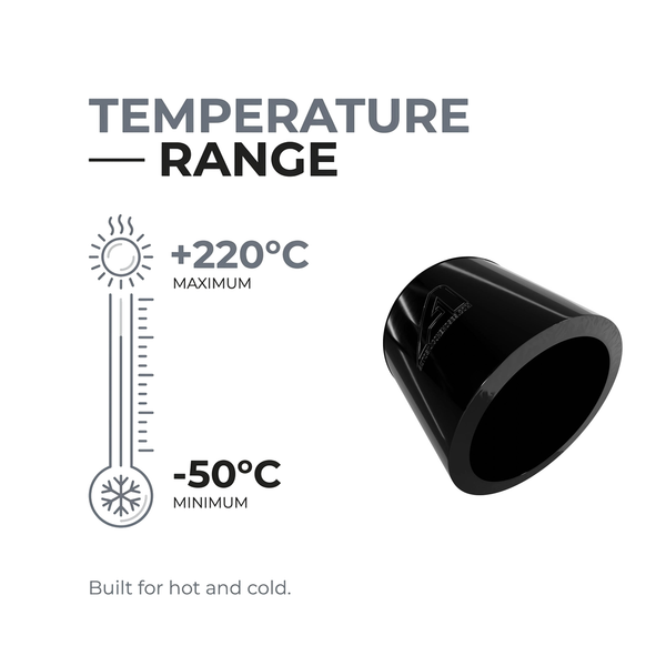 Silicone Rubber Caps - Black - Temperature range -50°C to +220°C