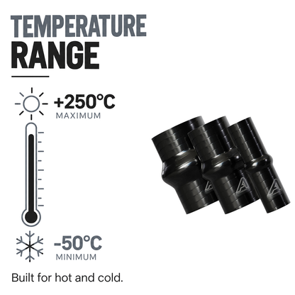 Silicone Hump Connector - Black - Temperature range -50°C to +250°C