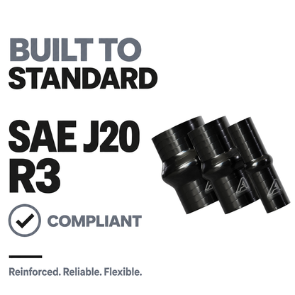 Silicone Hump Connector - Black - Built to SAE J20 R3