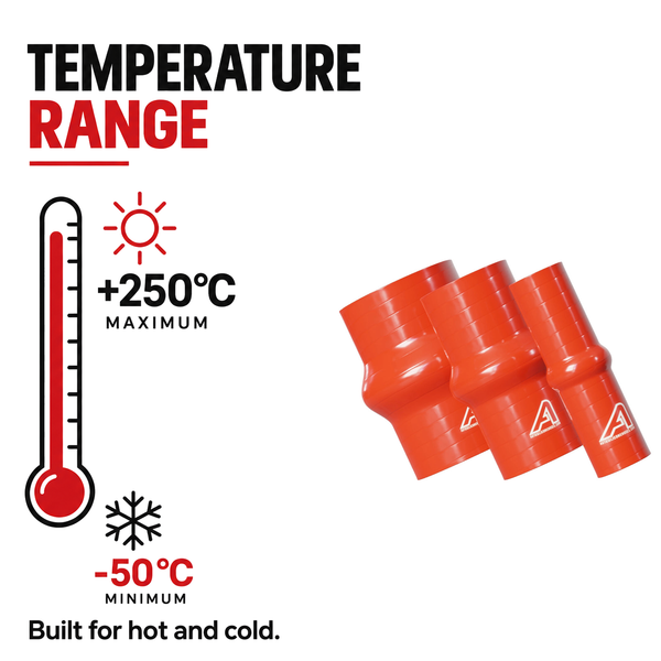 Silicone Hump Connector - Red - Temperature range -50°C to +250°C