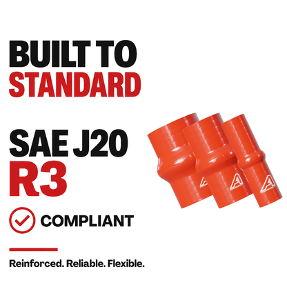 Silicone Hump Connector - Red - Built to SAE J20 R3