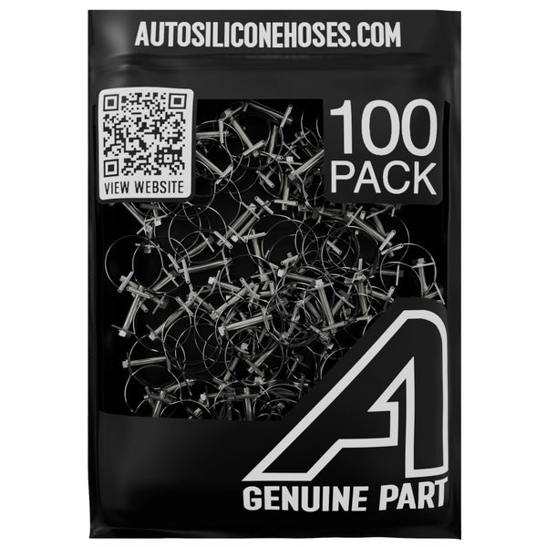 Mini Fuel Hose Clip - 100 Pack Clips & Clamps Auto Silicone Hoses