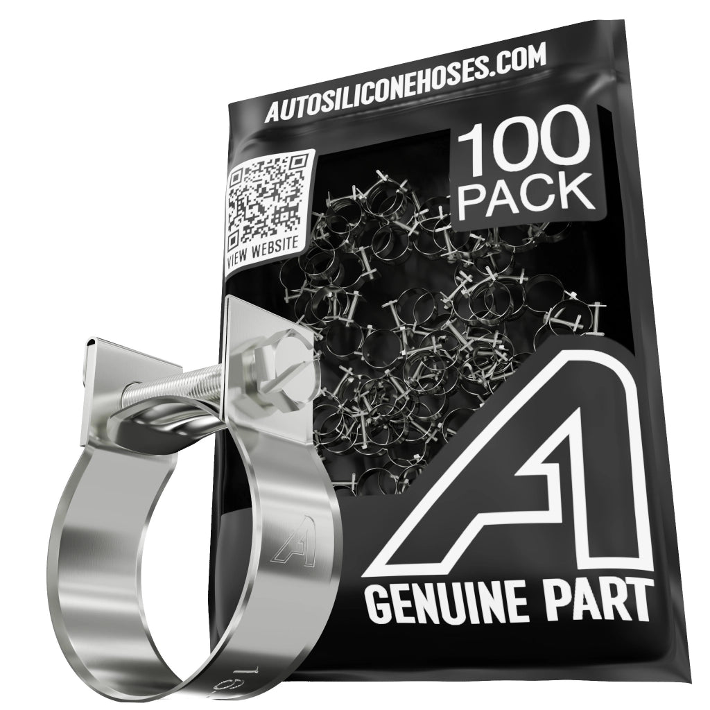 Mini Fuel Hose Clip - 100 Pack Clips & Clamps Auto Silicone Hoses W4 Stainless Steel 7mm>9mm
