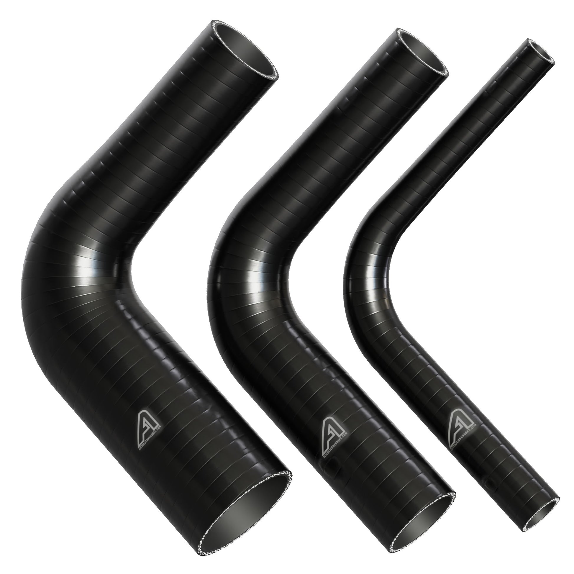 90 Degree Reducing Black Silicone Elbow Hose Silicone Hose Auto Silicone Hoses