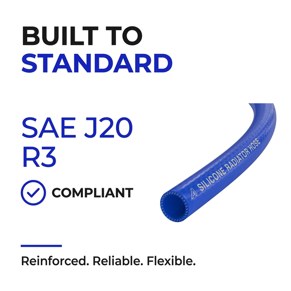 Silicone Radiator 2 Ply Hose - Blue - Built to SAE J20 R3