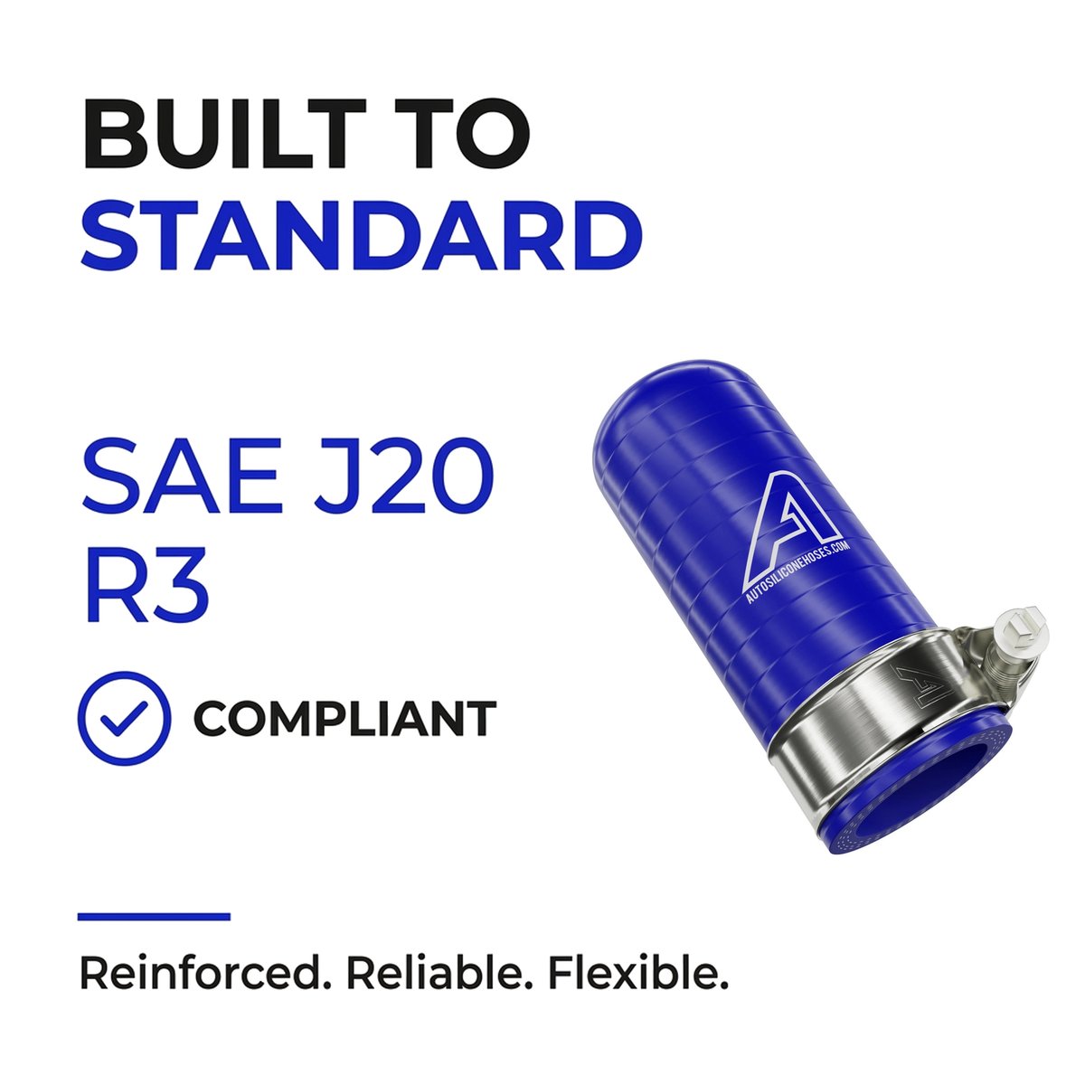 Silicone Reinforced Blanking Cap - Blue - Built to SAE J20 R3