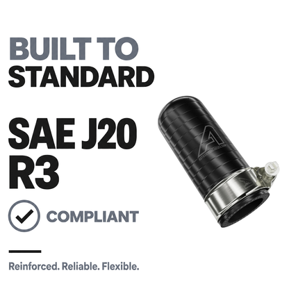 Silicone Reinforced Blanking Cap - Black - Built to SAE J20 R3