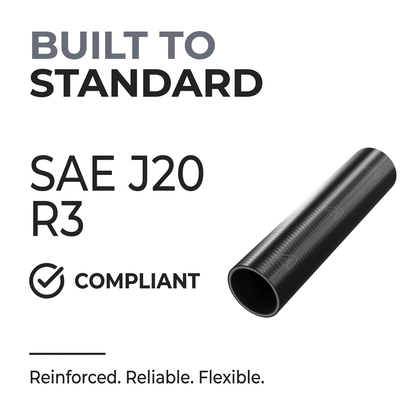 Silicone Coupling Hose - Black - Built to SAE J20 R3