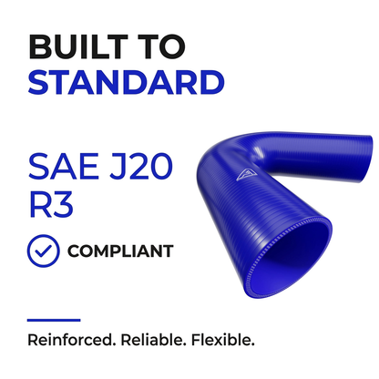 135 Degree Silicone Elbow Hose - Blue - Built to SAE J20 R3