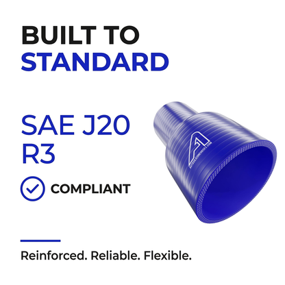 Straight Reducing Silicone Hose - Blue - Built to SAE J20 R3