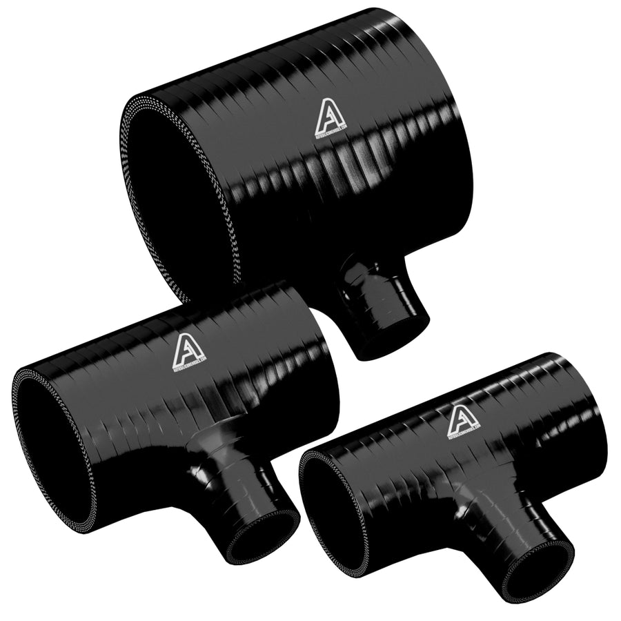Silicone T-Piece Connector &ndash; Black