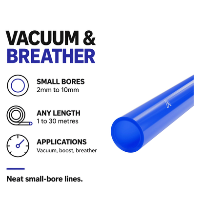 Silicone Vacuum Hose - Blue - Vacuum and breather hose - bores 2-10mm, 1-30 metres
