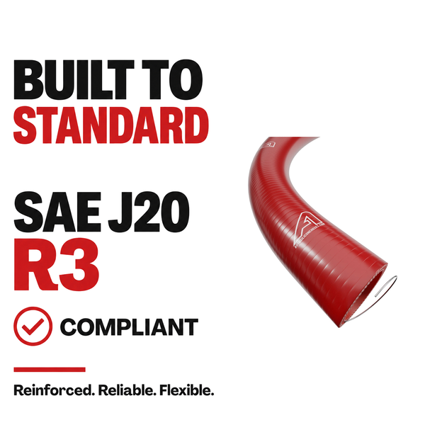1 Metre SuperFlex Wire Reinforced Silicone - Red - Built to SAE J20 R3