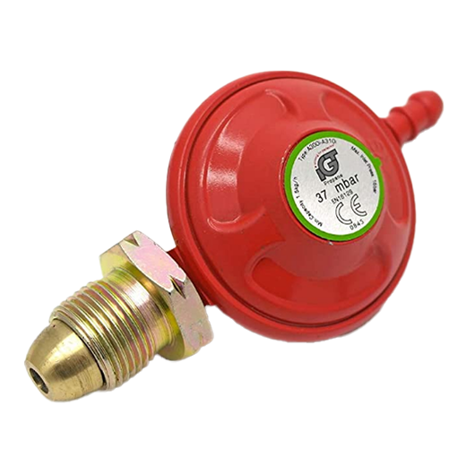 Low Pressure Propane Gas Screw On Regulator 37mb  Auto Silicone Hoses   