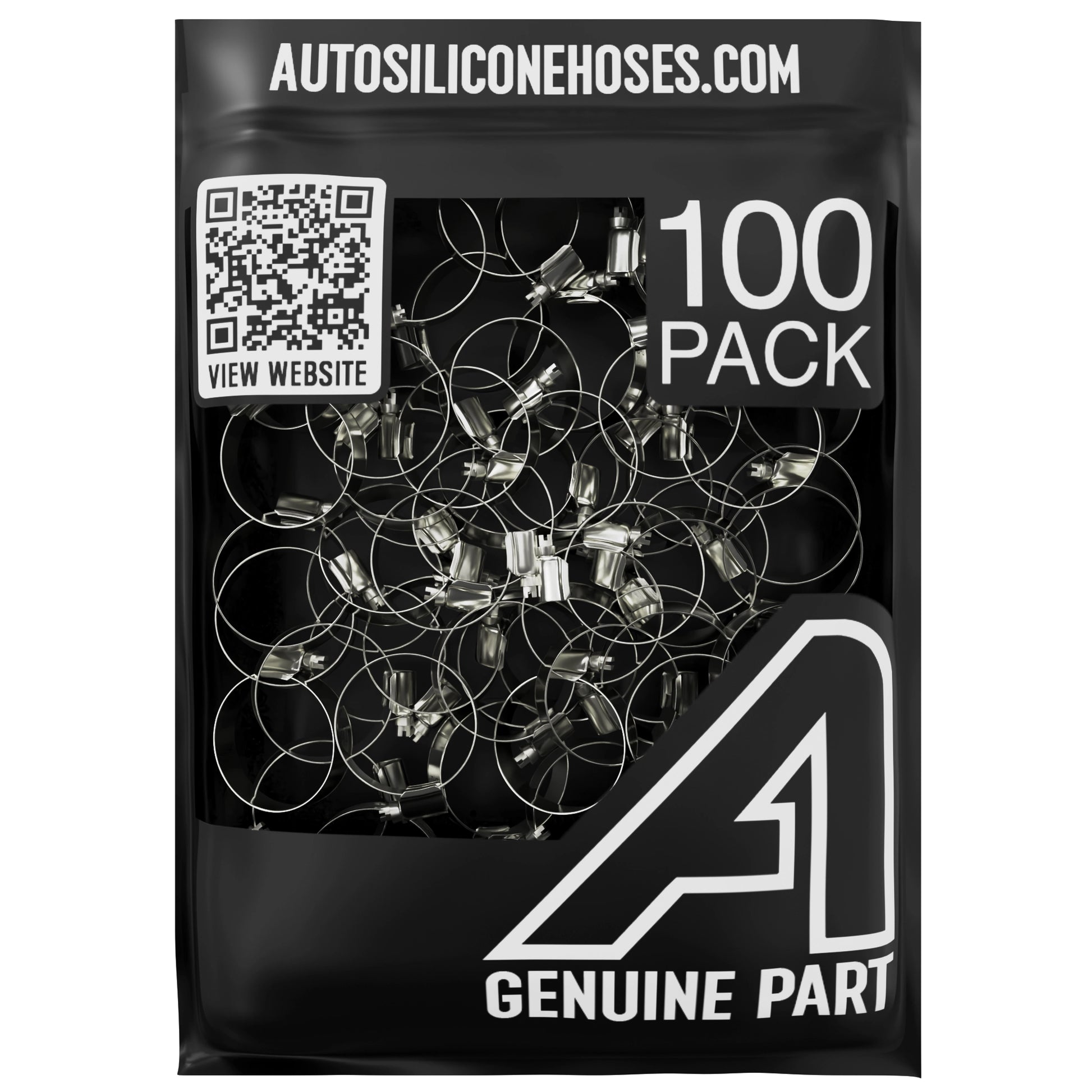 Worm Drive Hose Clip - 100 Pack Motor Vehicle Engine Parts Auto Silicone Hoses