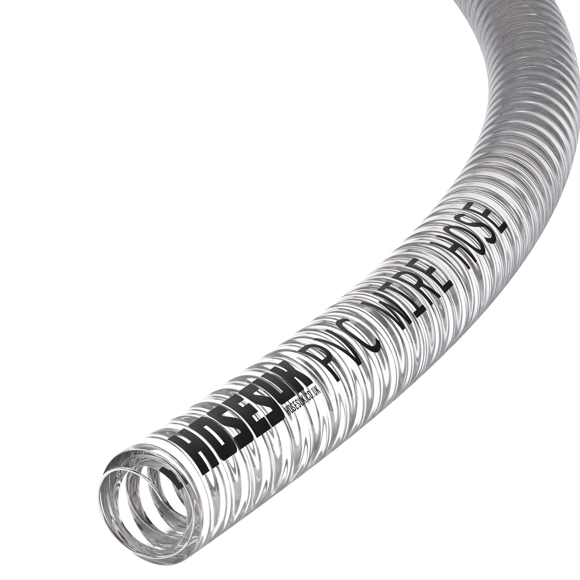 19mm ID PVC Wire Reinforced Clear Hose  Hoses UK   