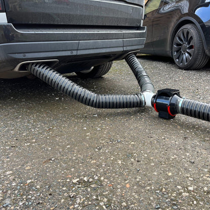 5 Metre Dual Exhaust Extraction Ventilation Ducting Kit  Auto Silicone Hoses   