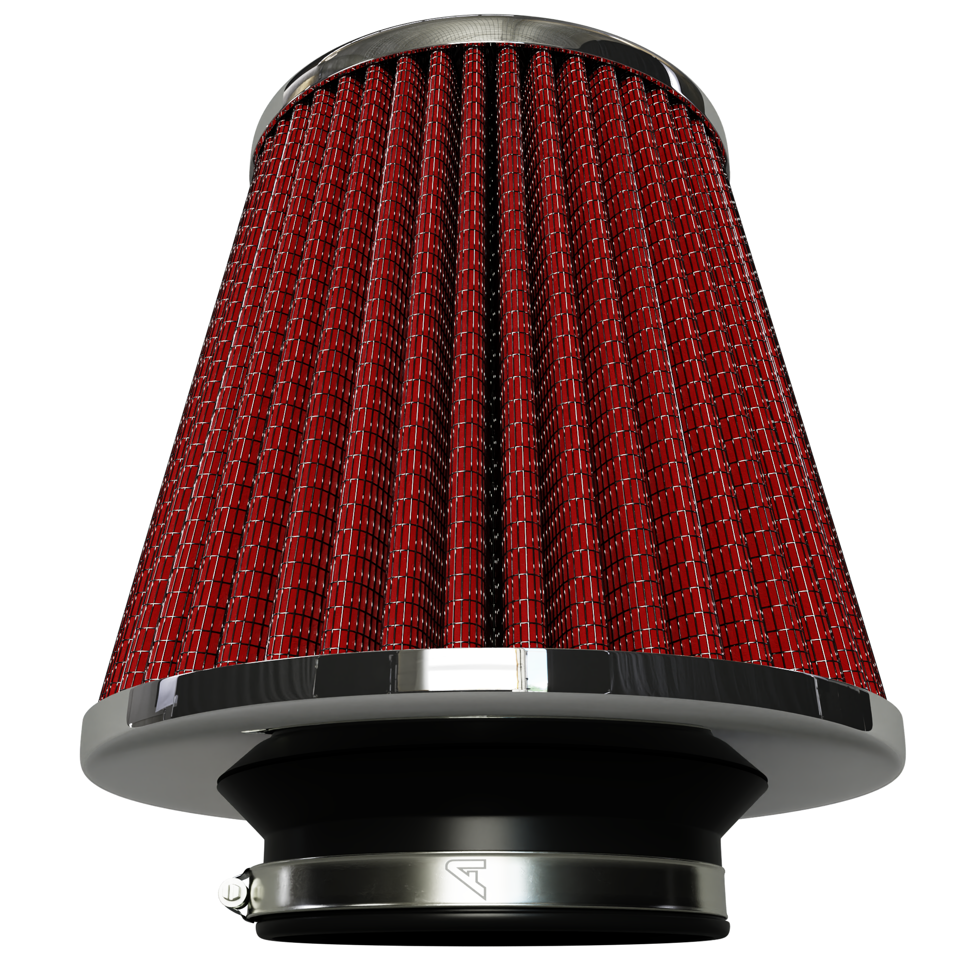 Twin Cone Air Filter - Red  Auto Silicone Hoses   